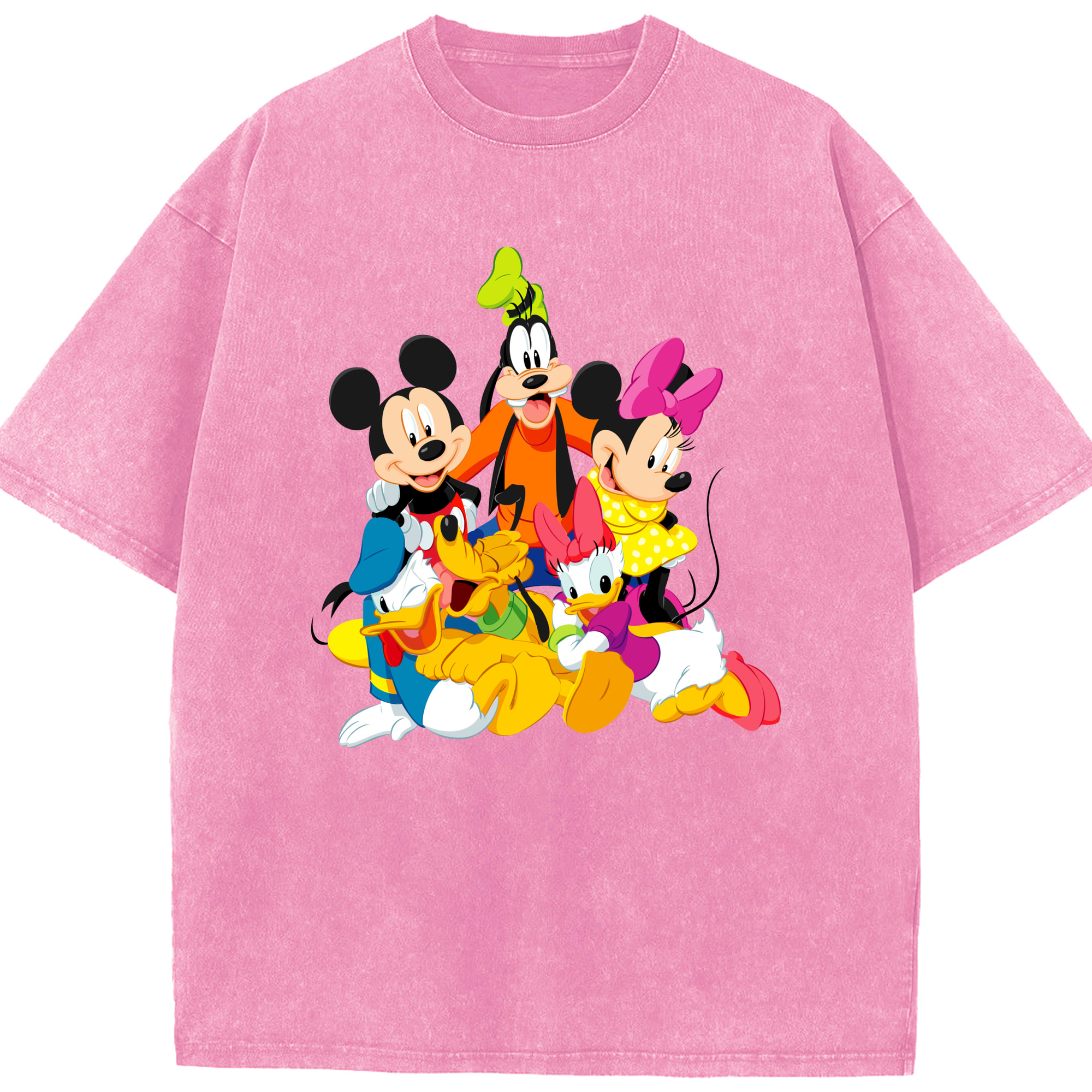 （画像用） ミッキーマウス Mickey Mouse 綿100% ヴィンテージ風 半袖Tシャツ（フロントプリント）